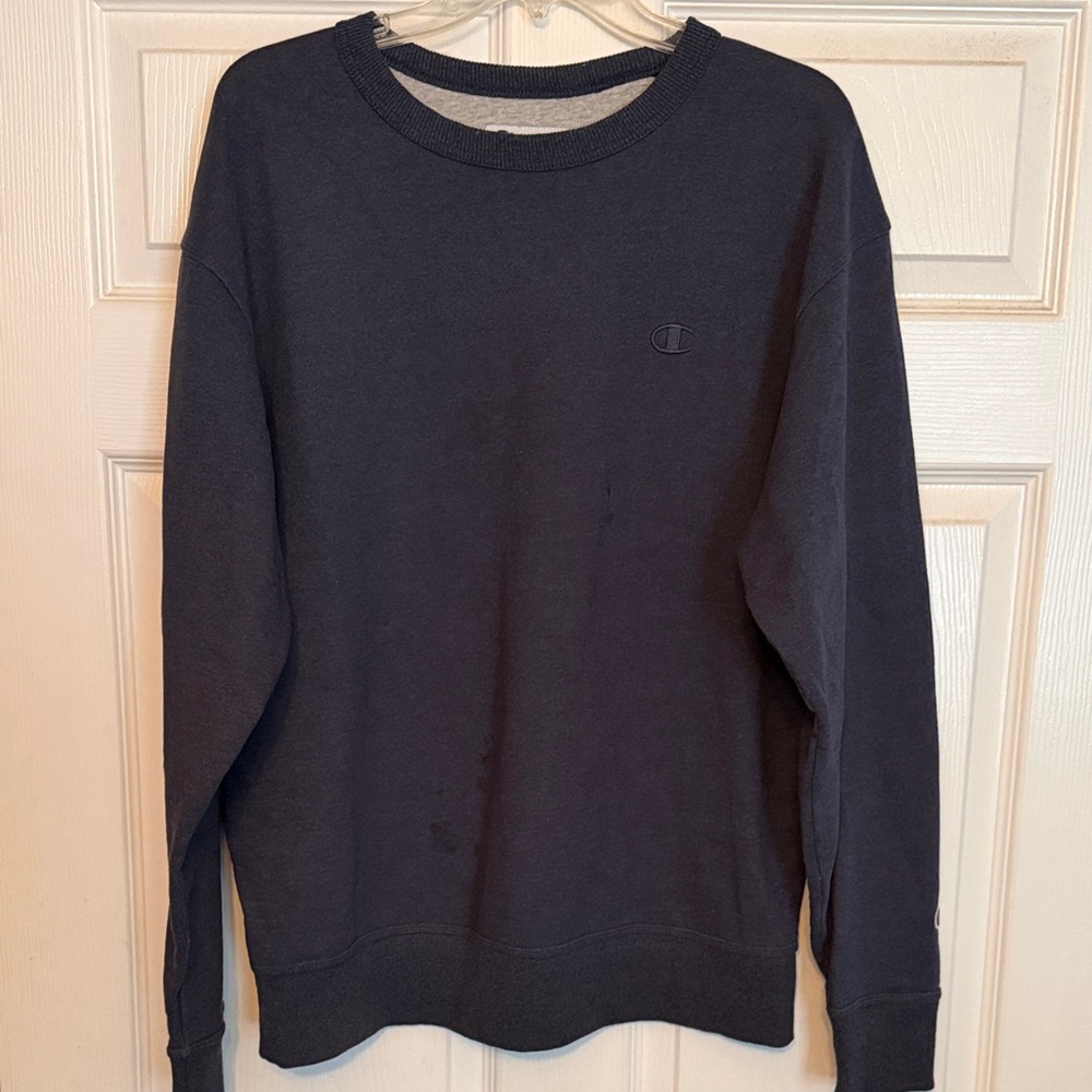 Champion Men's Dark Gray Crewneck Sweater